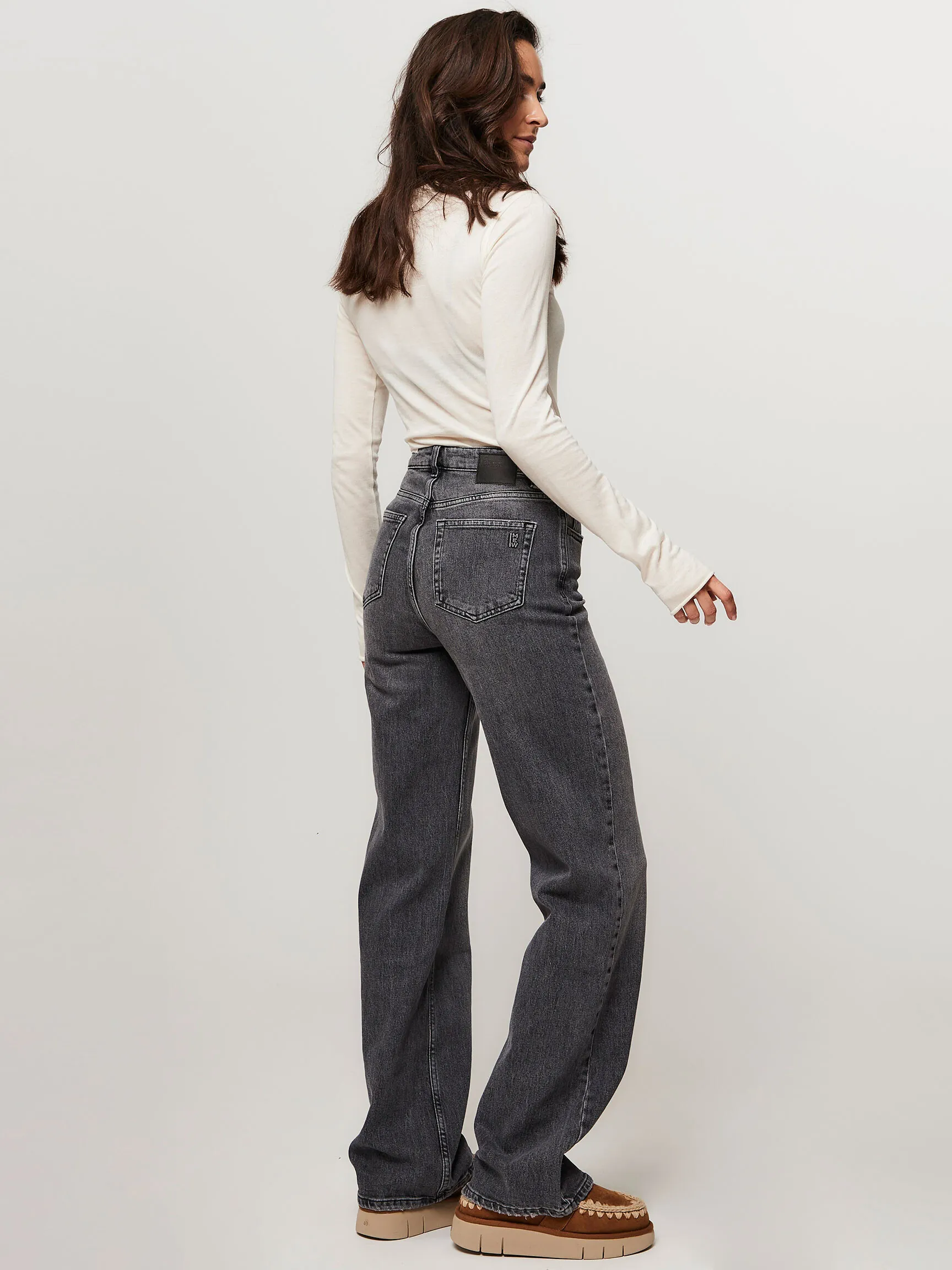 My Essential Wardrobe The Louis, high waist wide leg jeans