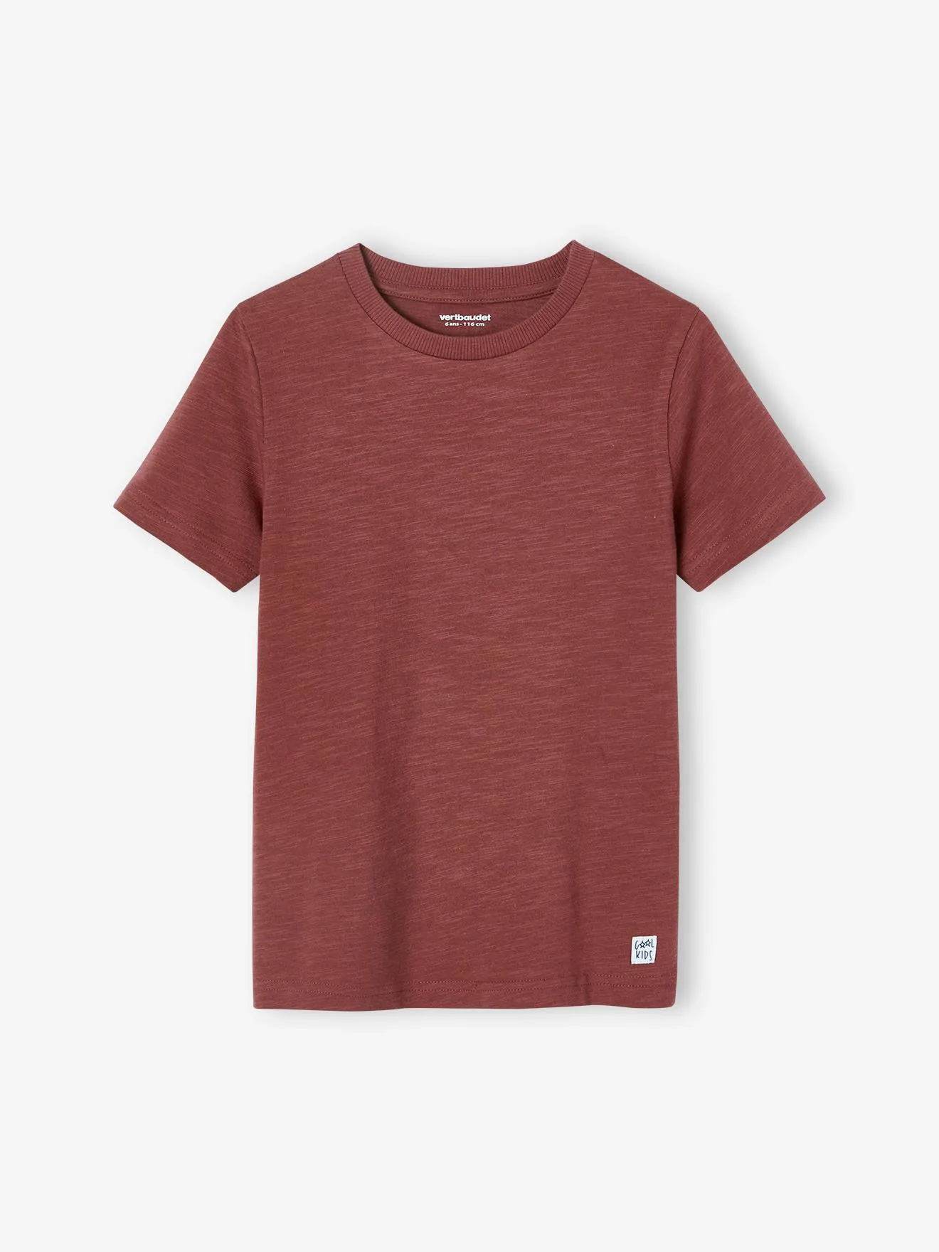 VERTBAUDET  PERSONALISEERBARE GEKLEURD JONGENSSHIRT MET KORTE MOUWEN  BLAUW
